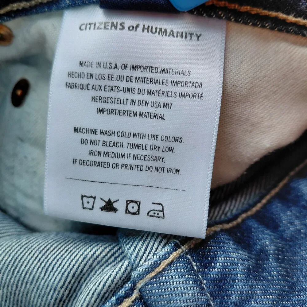 Citizens of Humanity Horseshoe Barrel Jeans Womens 29 Blue Denim Premium Vintage